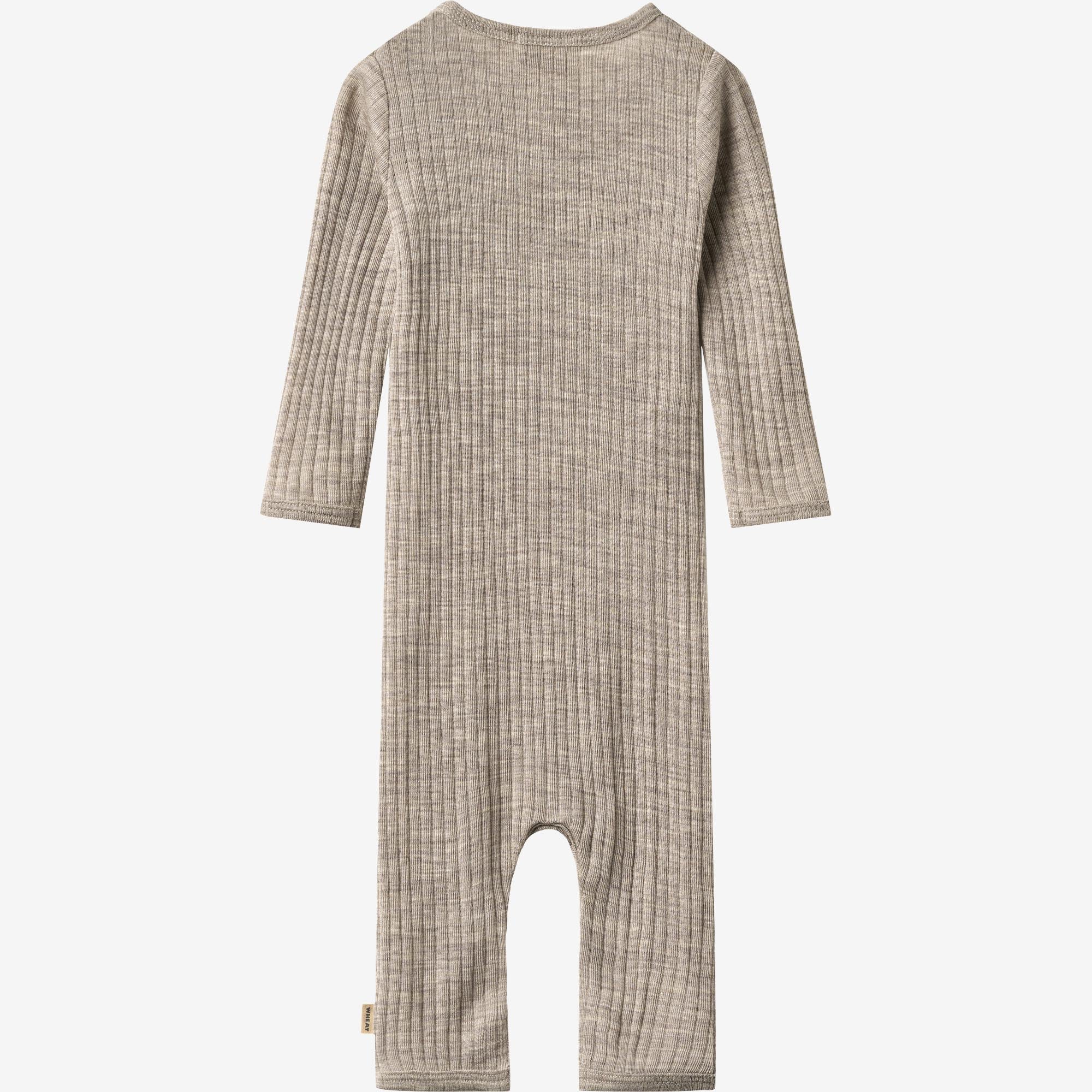 wheat-frankie-strampler-khaki-melange-wolle-seide-baby image 2