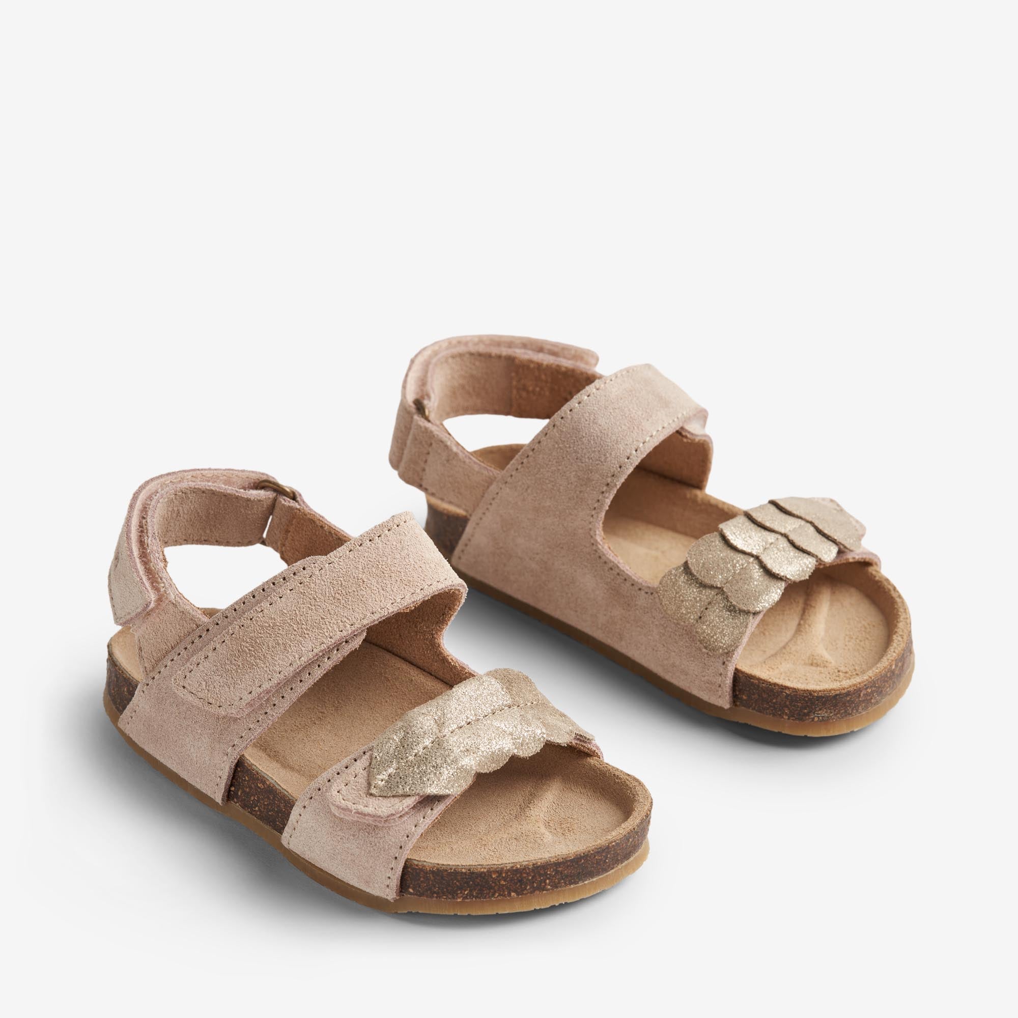 wheat-clara-sandale-kinder-leder-beige-rose-klett-herz image 1