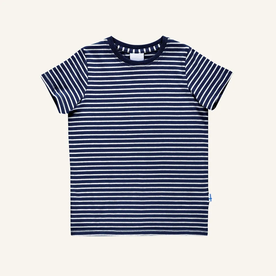 finkid-supi-t-shirt-navy-offwhite-ringelshirt-kinder image 1