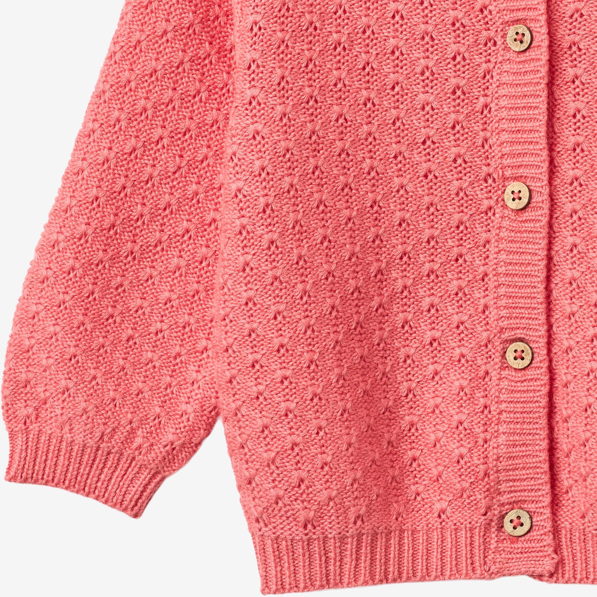 wheat-magnella-strickjacke-baby-coral-bio-baumwolle image 3