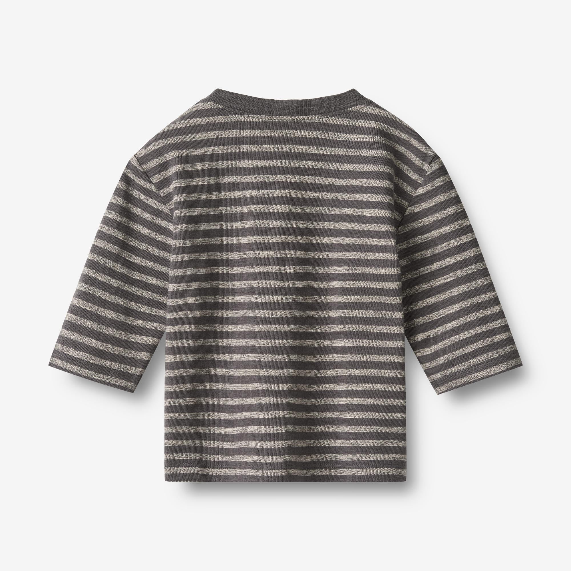 wheat-ross-langarmshirt-baby-dark-charcoal-stripe-bio image 2
