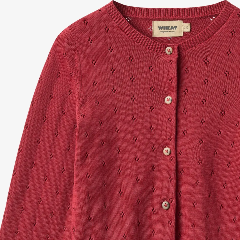 wheat-maia-strickjacke-red-cherry-bio-baumwolle-m-dchen image 1