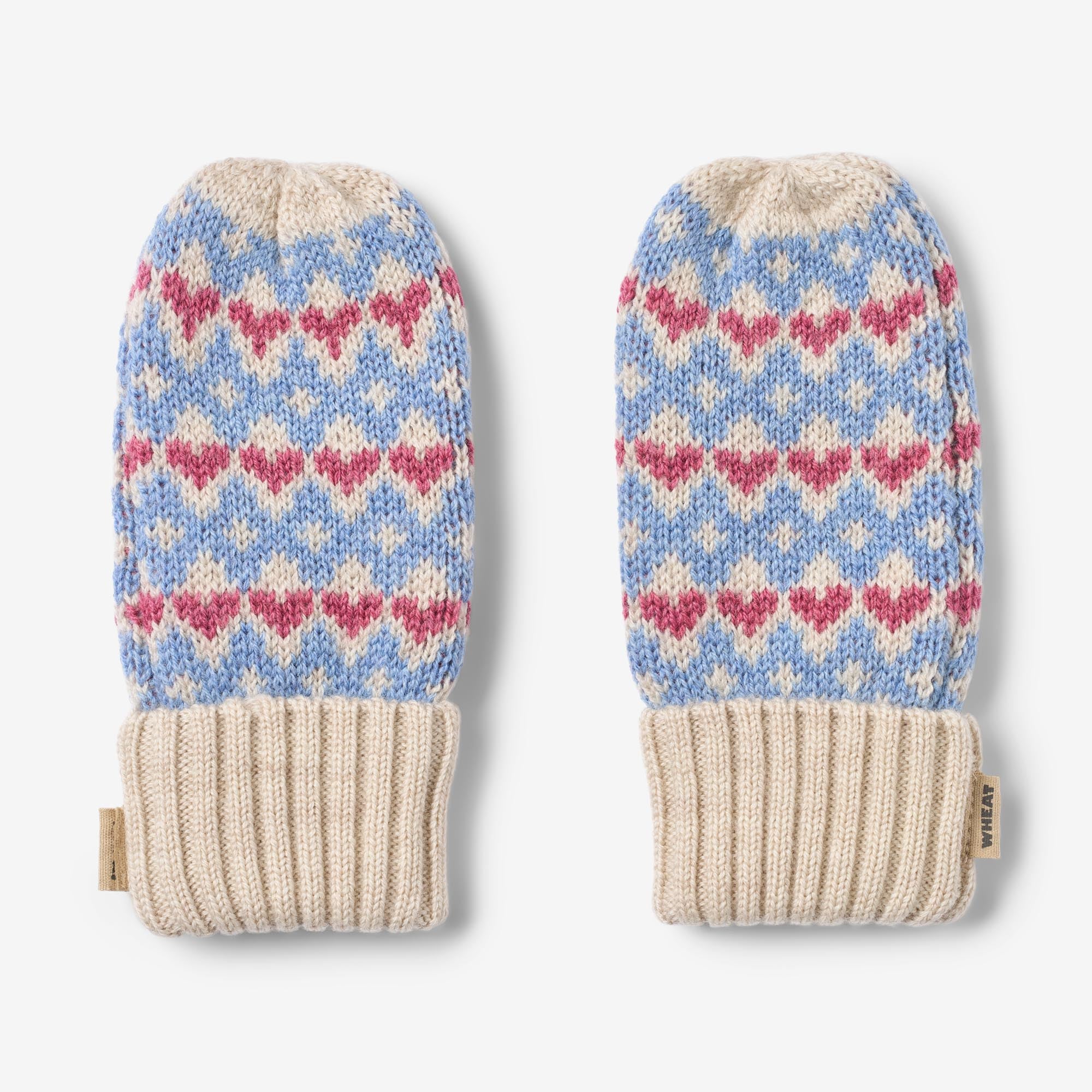 wheat-haansi-f-ustlinge-blue-merinowolle-jacquard image 1