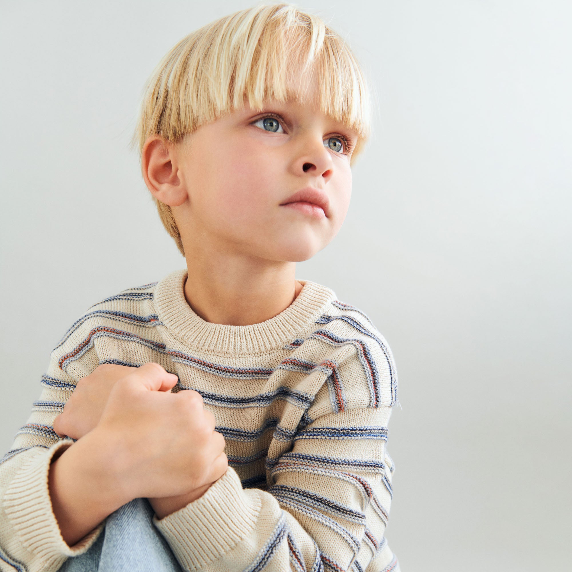wheat-harlow-strickpullover-sandshell-stripe-kinder image 2