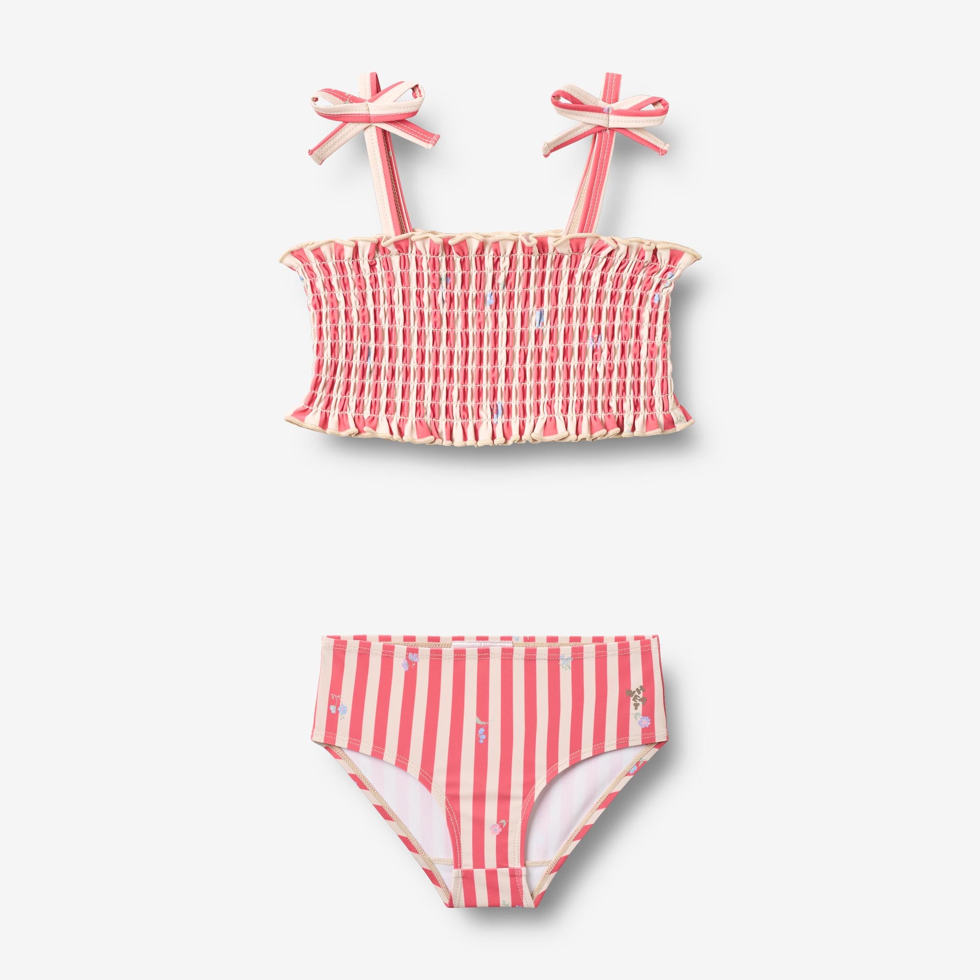 wheat-carla-bikini-red-stripe-flowers-uv-40 image 1