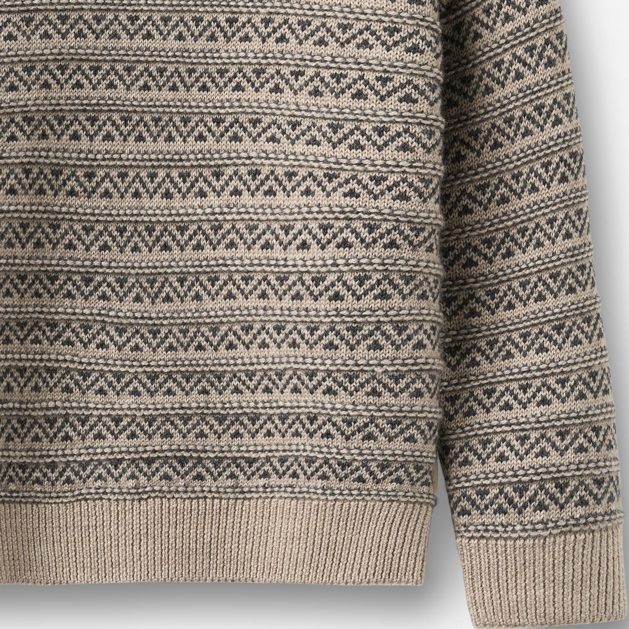 wheat-jens-jacquard-pullover-merinowolle-warm-sand-melange image 7
