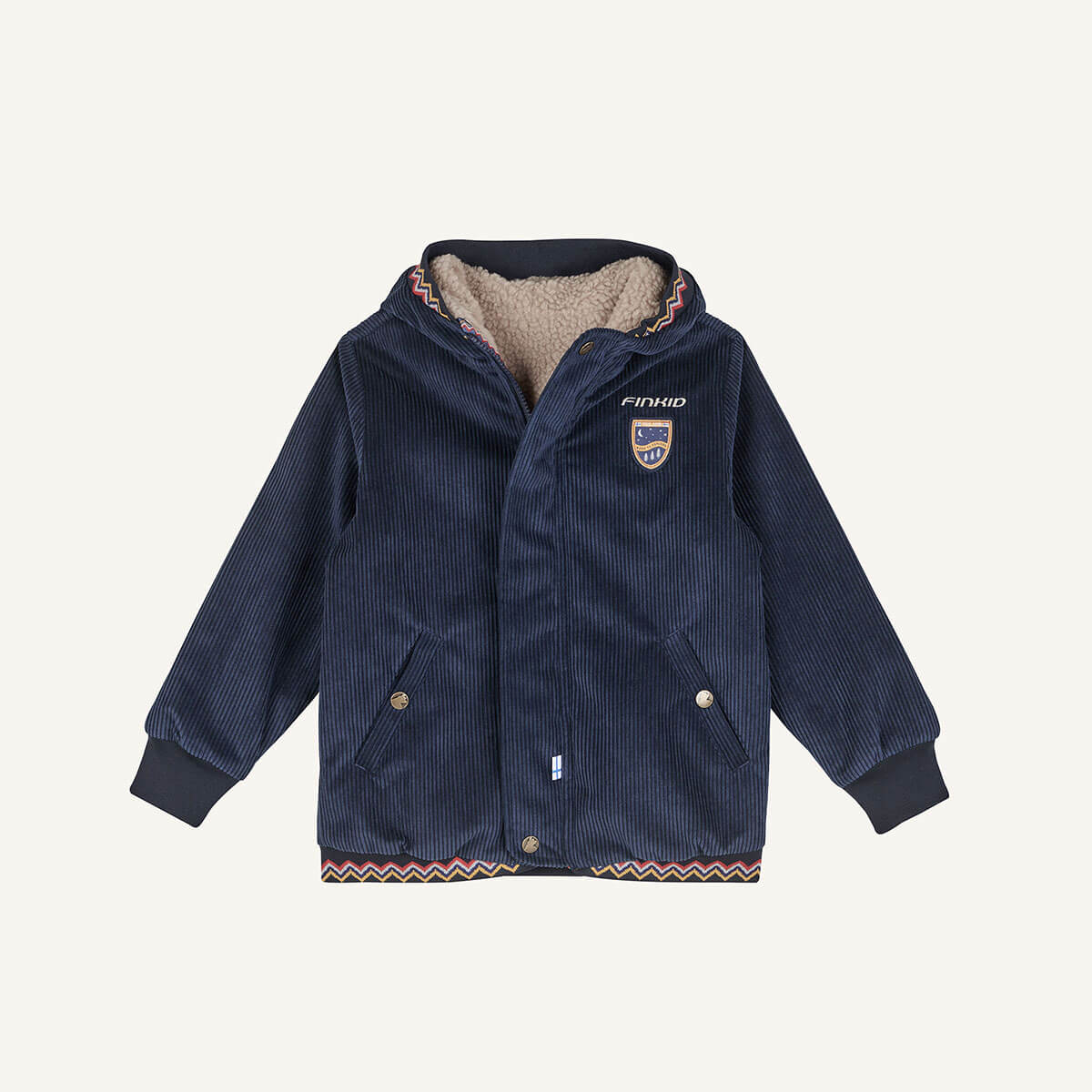 finkid-husky-juuri-cord-kinder-winterjacke-navy-90-100 image 1