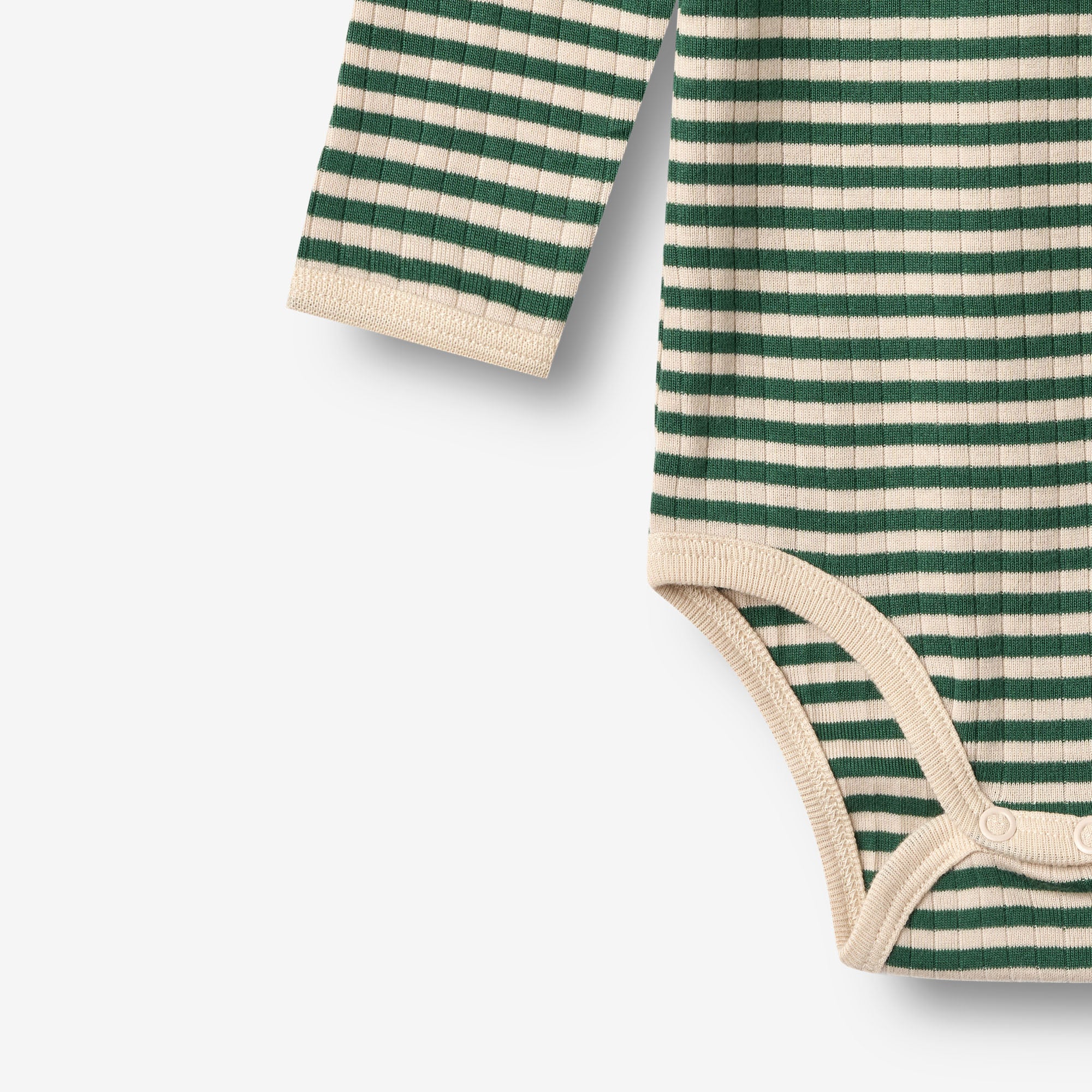 wheat-berti-body-baby-green-stripe-langarm-bio-baumwolle image 3