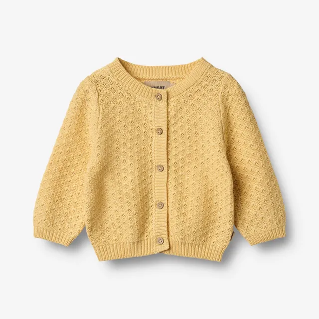 wheat-magnella-strickjacke-golden-yellow-bio-baumwolle image 1