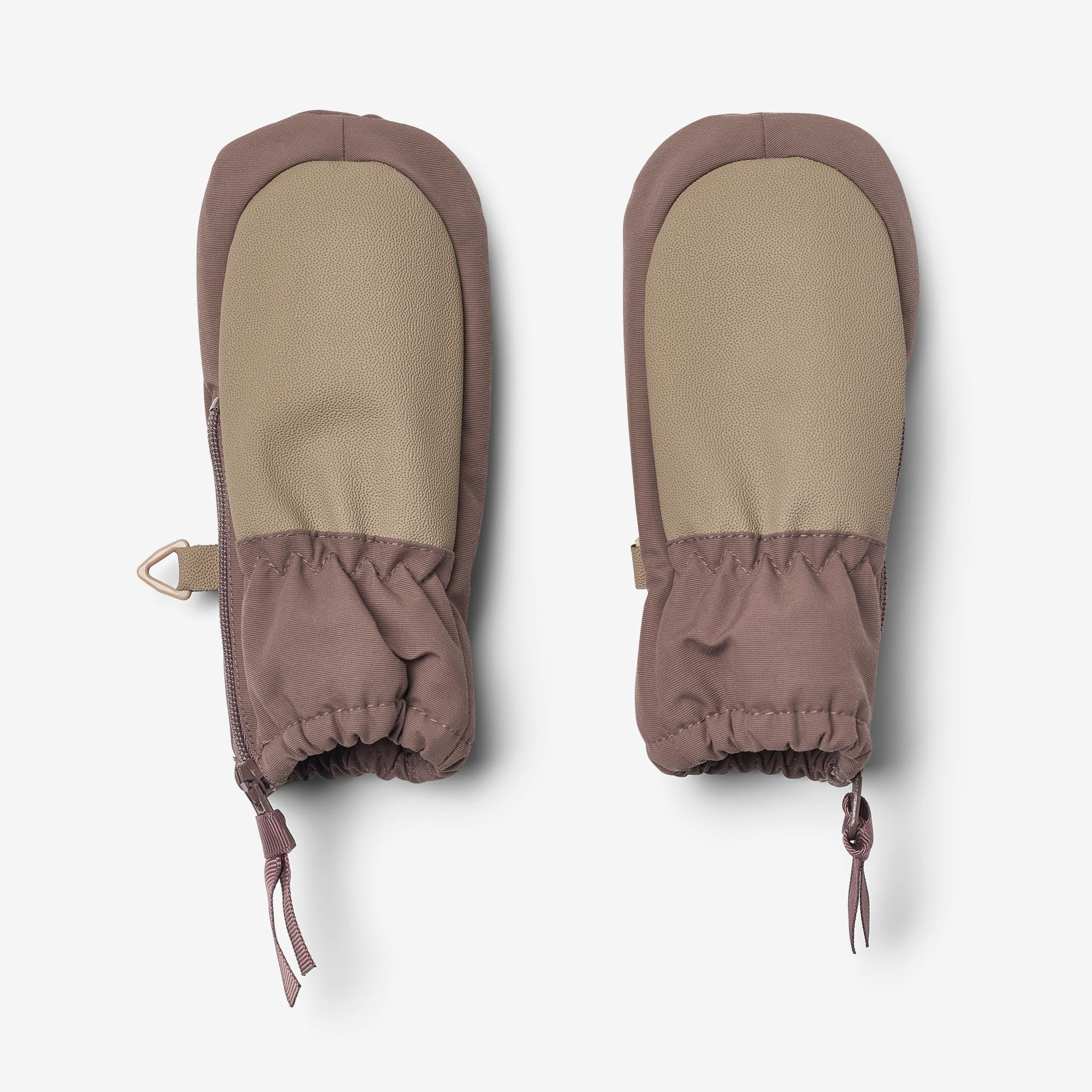wheat-technical-mittens-zipper-f-ustlinge-plum-truffle-wasserdicht image 2