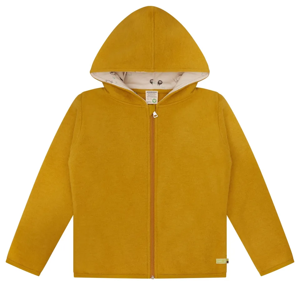 loud-proud-classics-merino-wollfleece-jacke-kapuzenjacke-curry image 1
