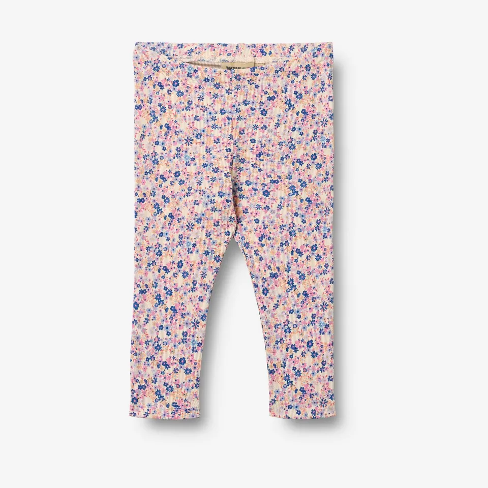 wheat-jules-jersey-leggings-pink-blue-flowers-bio-baumwolle image 1
