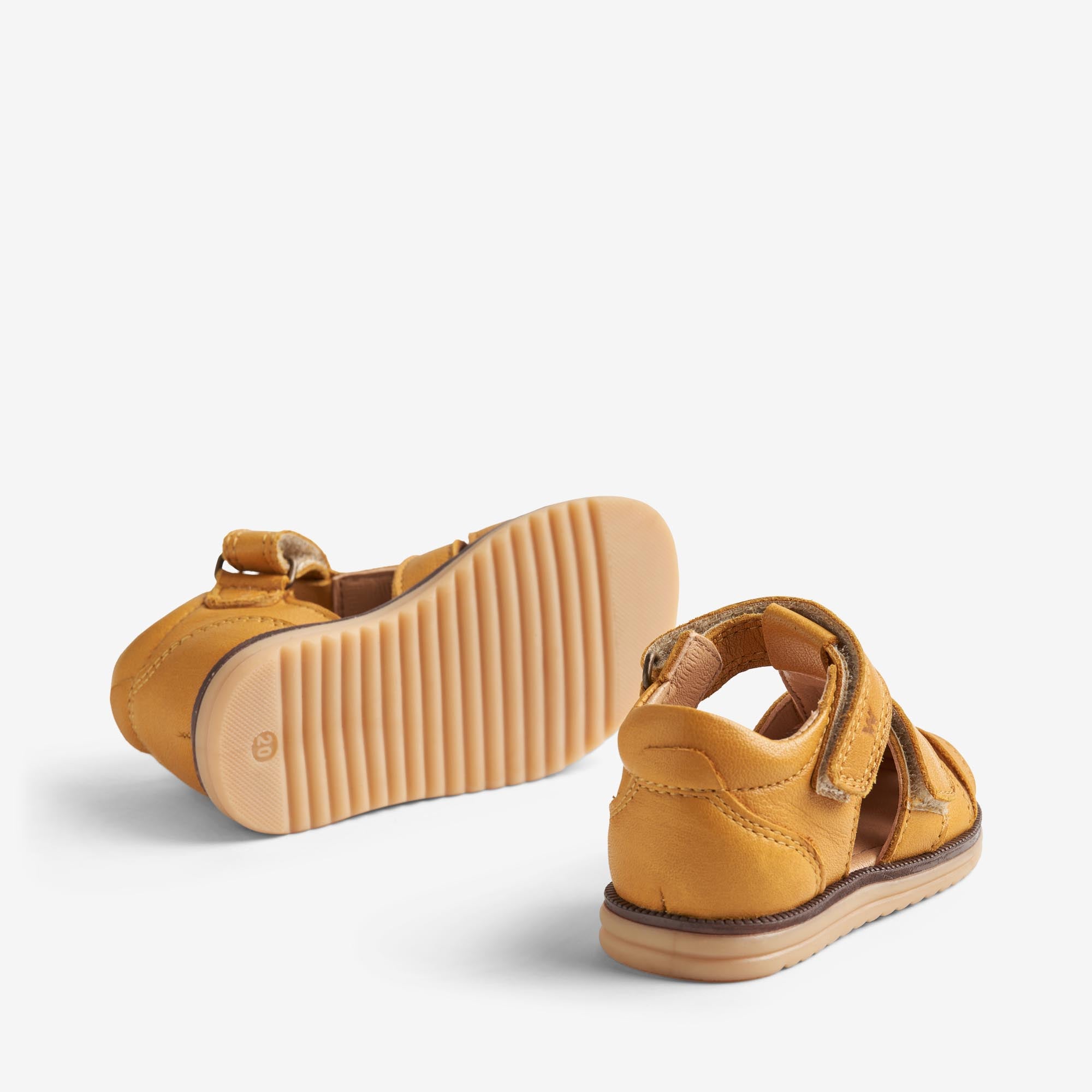 wheat-sky-sandalen-ocher-leder-lauflernschuhe-klett image 2