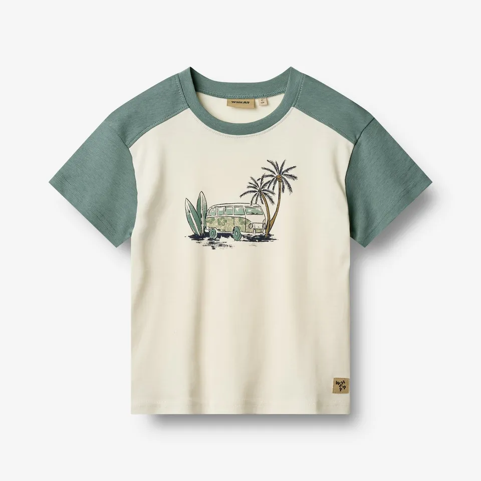 wheat-hector-t-shirt-ivory-bio-baumwolle-kurzarm image 1
