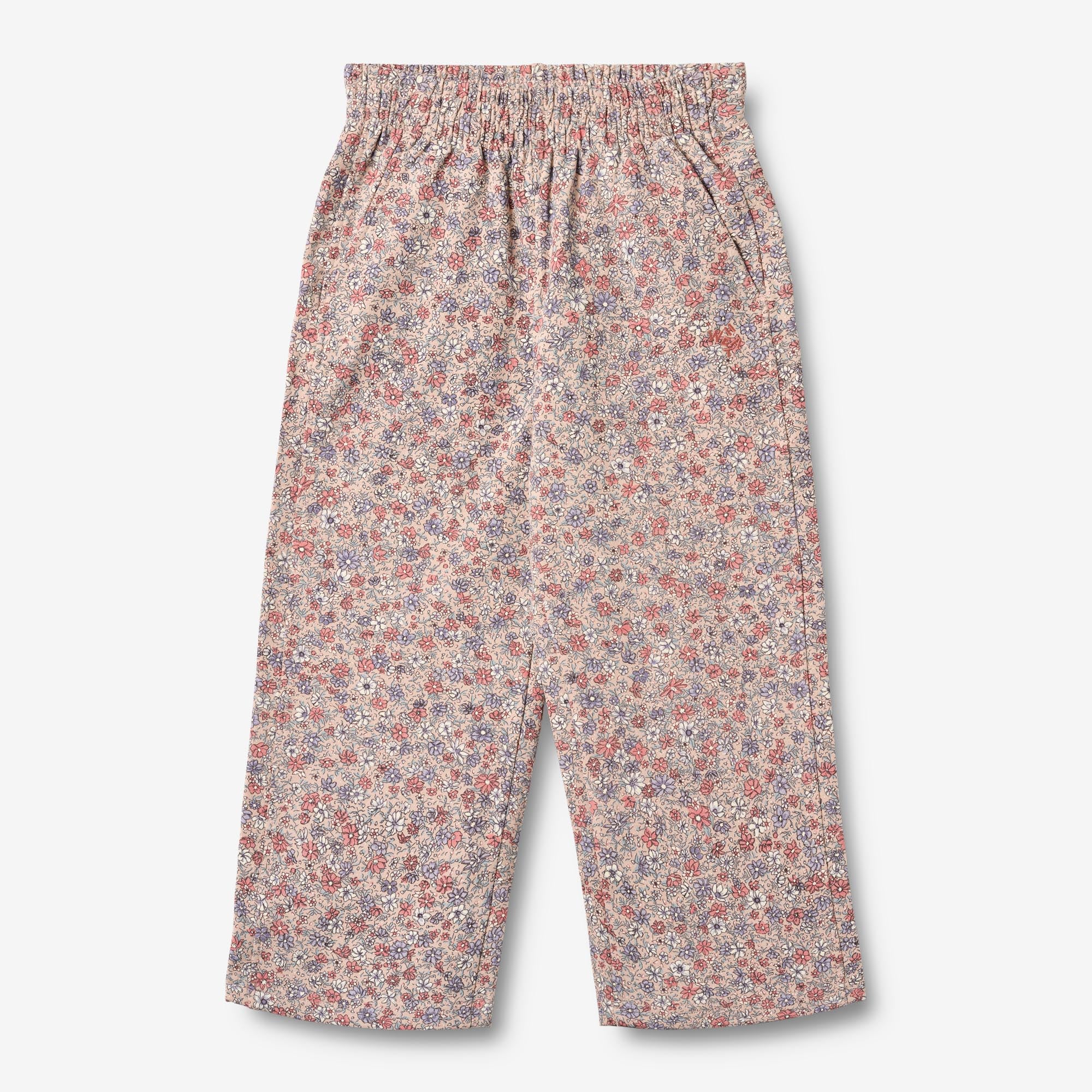 wheat-chevy-sweatpants-rose-dust-flowers-bio-baumwolle image 1