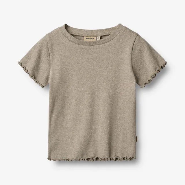 wheat-alicia-t-shirt-gravel-melange-bio-baumwolle image 1
