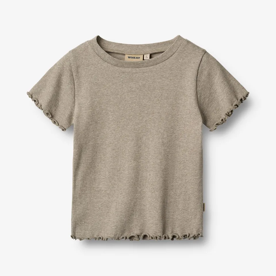 wheat-alicia-t-shirt-gravel-melange-bio-baumwolle image 1