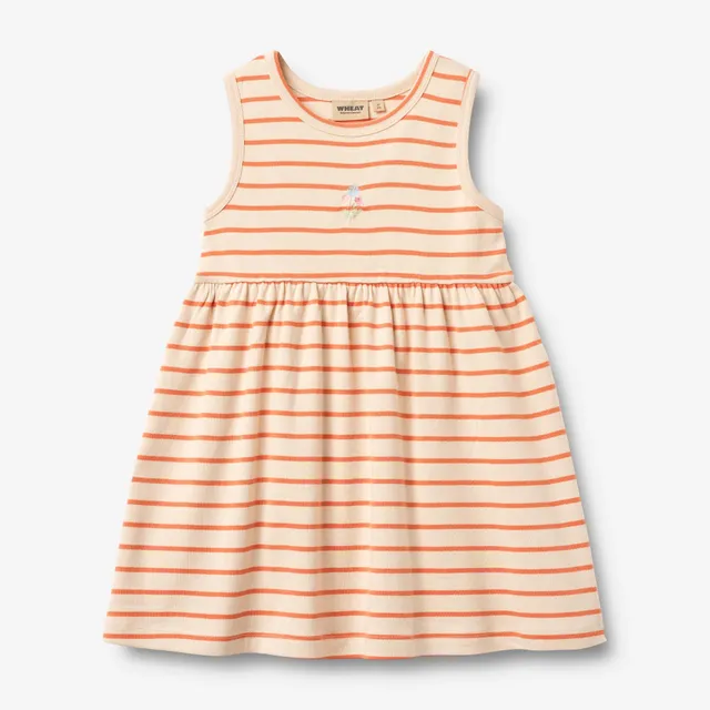 wheat-martha-jerseykleid-orange-stripe-aus-bio-baumwolle image 1