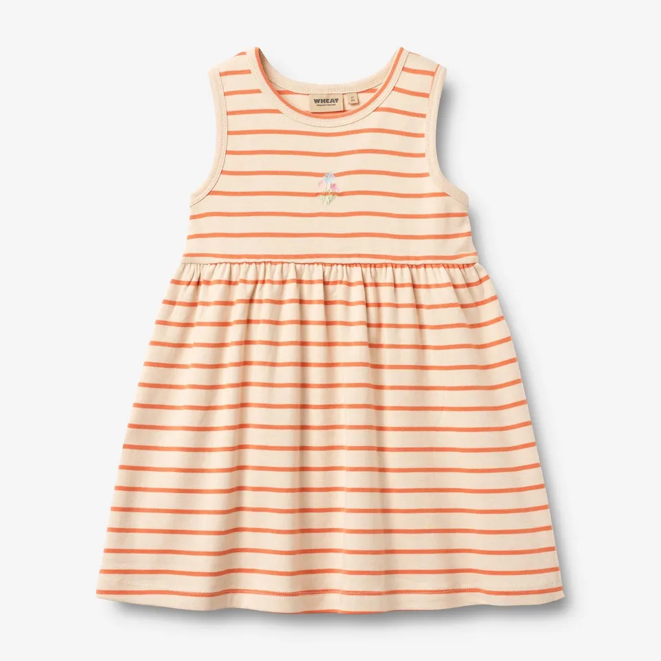 wheat-martha-jerseykleid-orange-stripe-aus-bio-baumwolle image 1