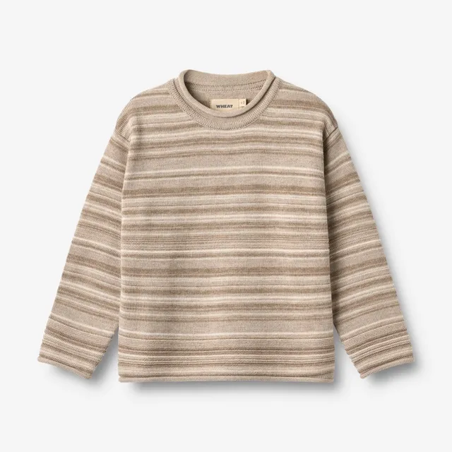 wheat-gunnar-strickpullover-warm-sand-stripe-merino image 1