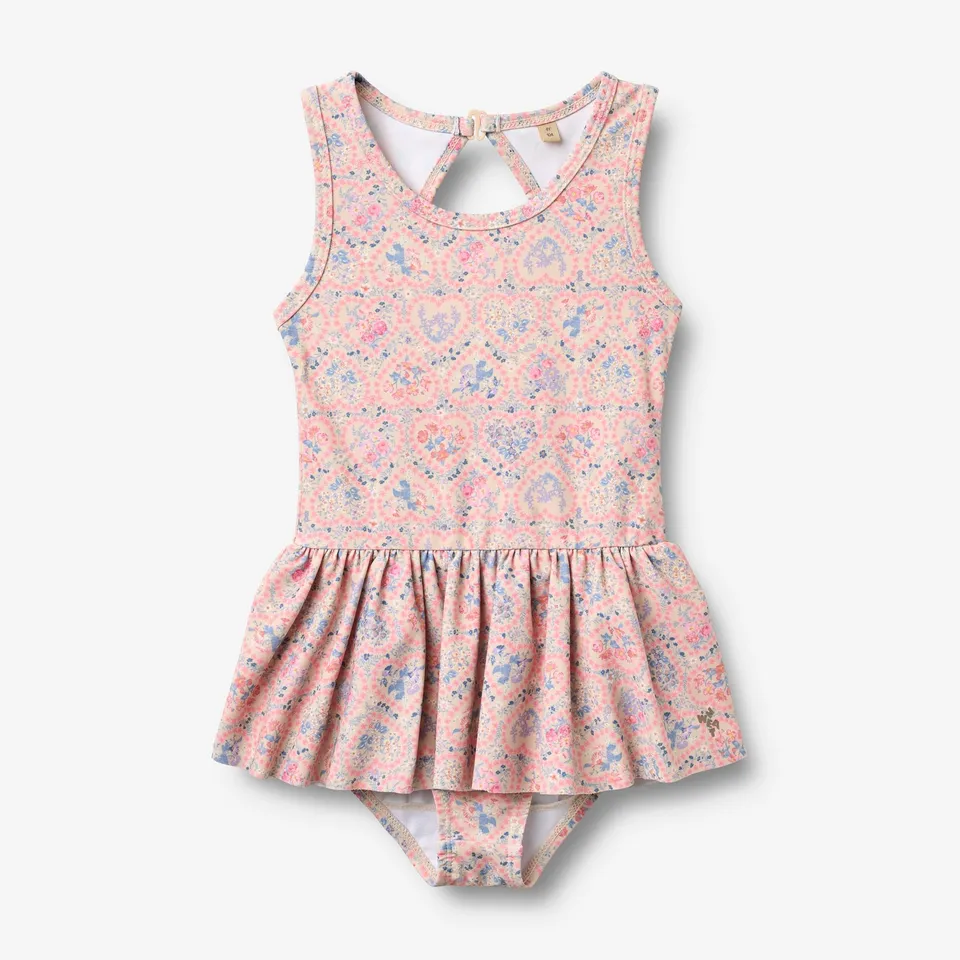 wheat-erna-swimsuit-m-dchen-badeanzug-pink-heart-flowers-uv-schutz image 1