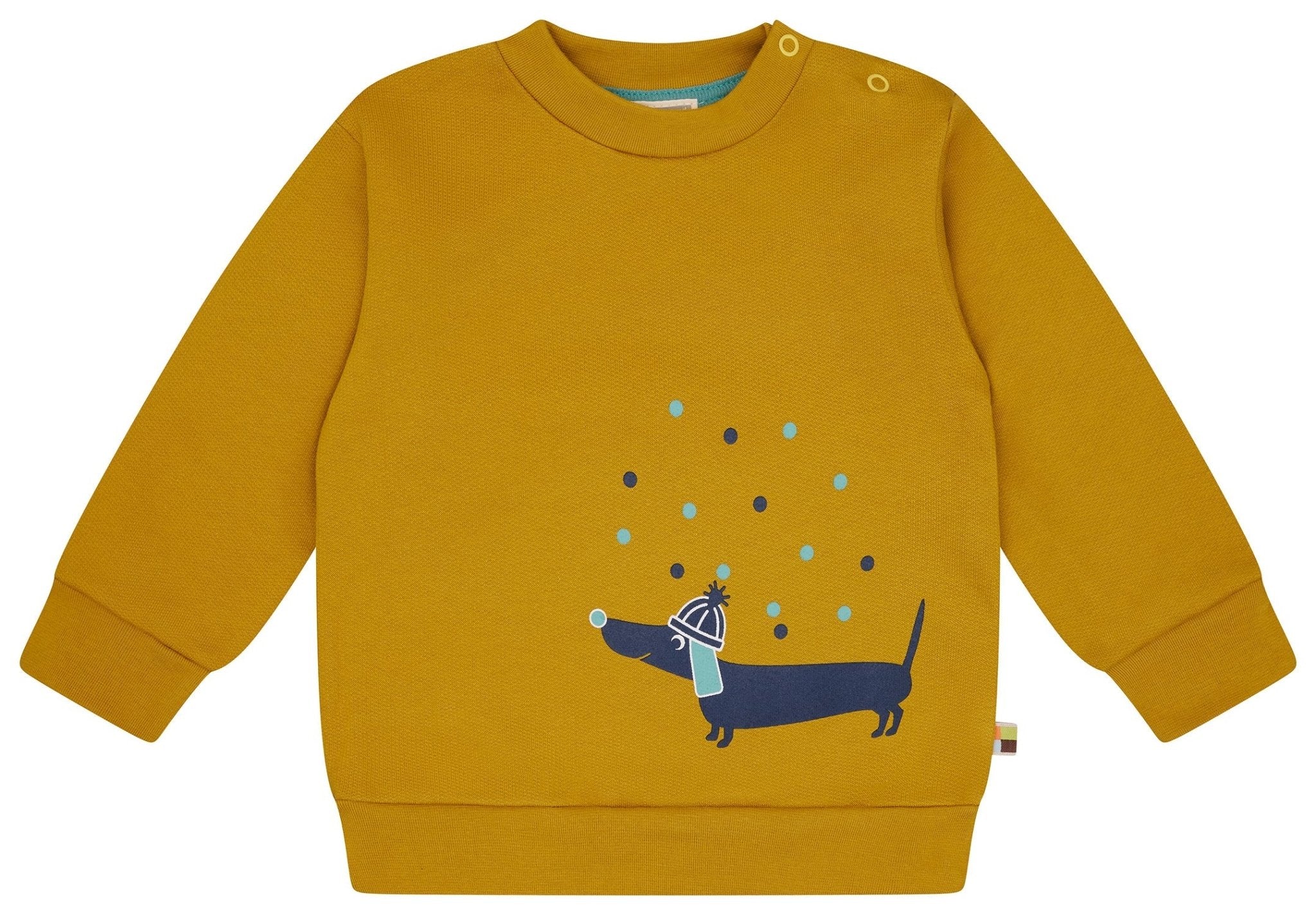 loud-proud-classics-sweatshirt-dackel-curry-bio-baumwolle image 1