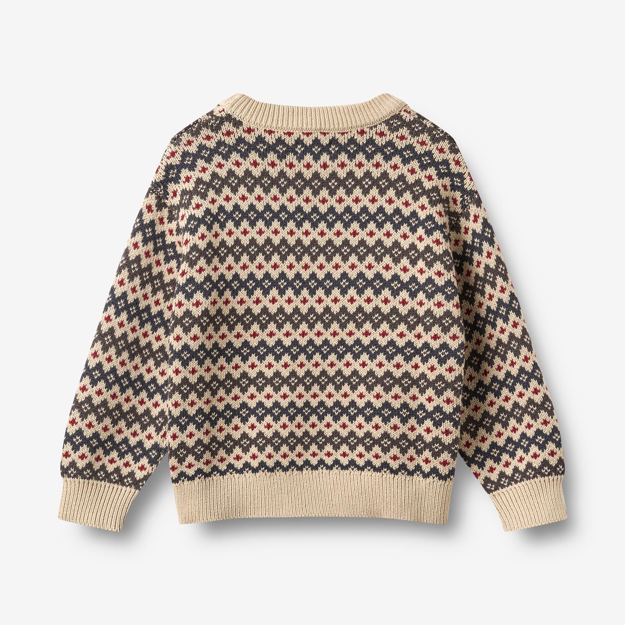 wheat-harlow-jacquard-pullover-kinderpullover-greyblue-bio-baumwolle image 2