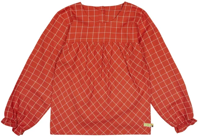 loud-proud-classics-karo-bluse-m-dchen-bluse-cinnamon-146-152 image 1