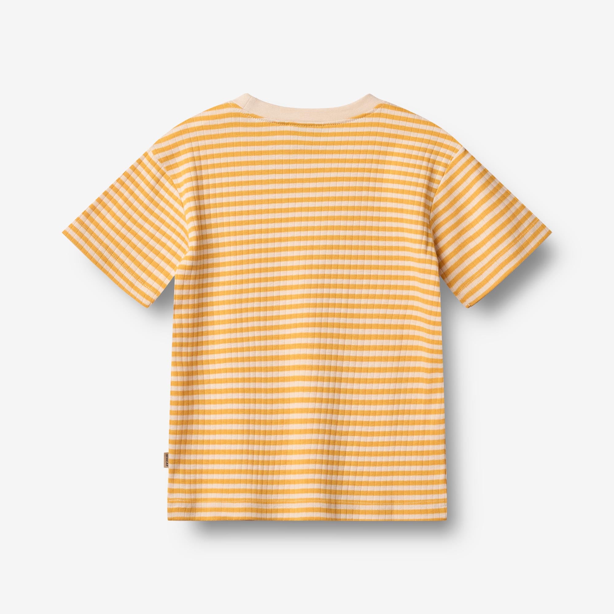 wheat-fabian-t-shirt-kurzarm-kinder-yellow-rib-stripe-bio image 3