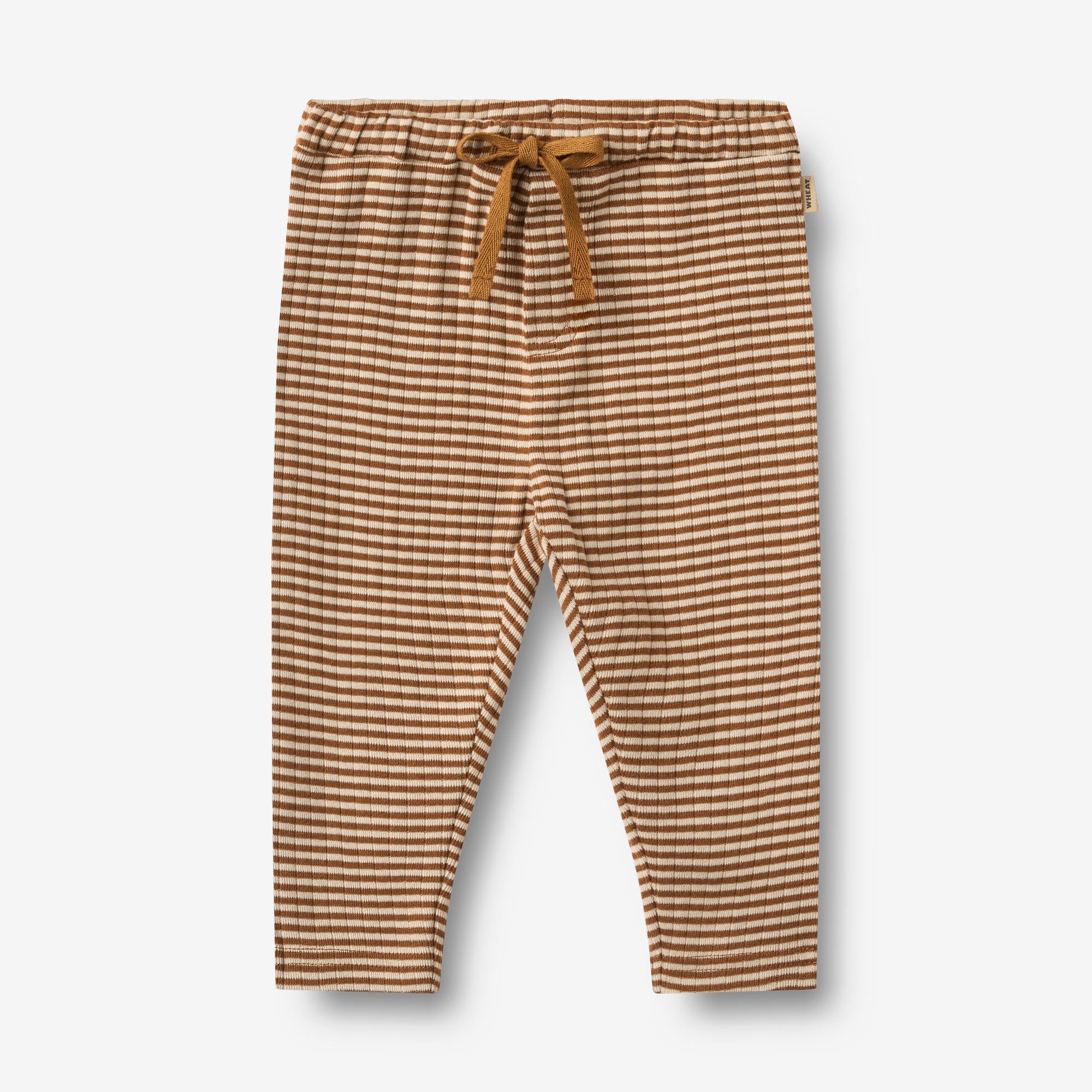 wheat-manfred-jersey-pants-warm-hazel-stripe-babyhose-bio-gr-62 image 1
