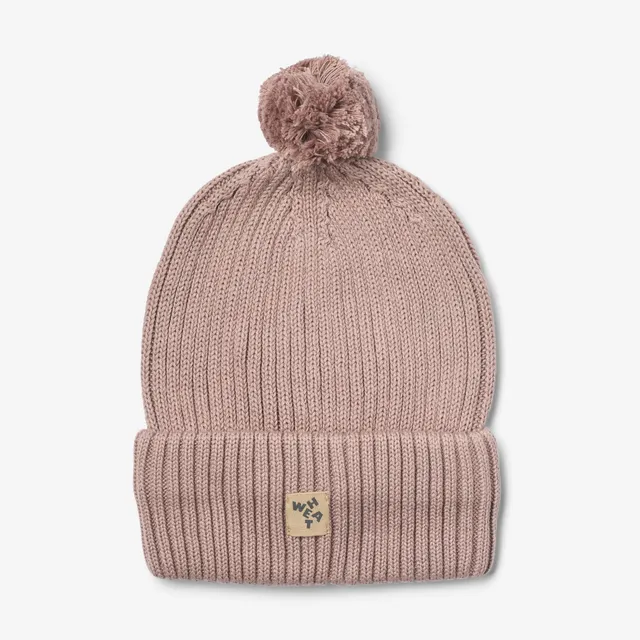 wheat-habar-beanie-kinder-dry-rose-bio-baumwolle image 1