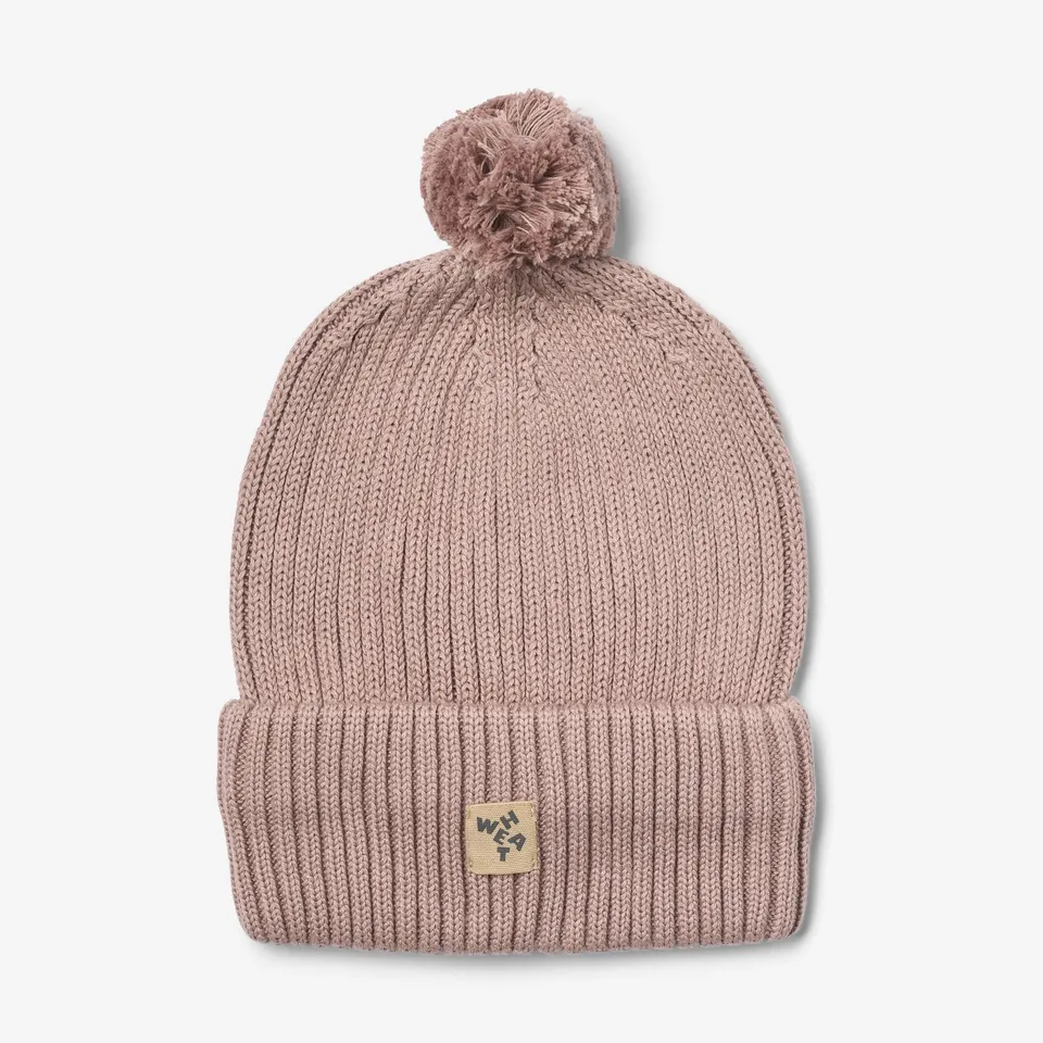 wheat-habar-beanie-kinder-dry-rose-bio-baumwolle image 1