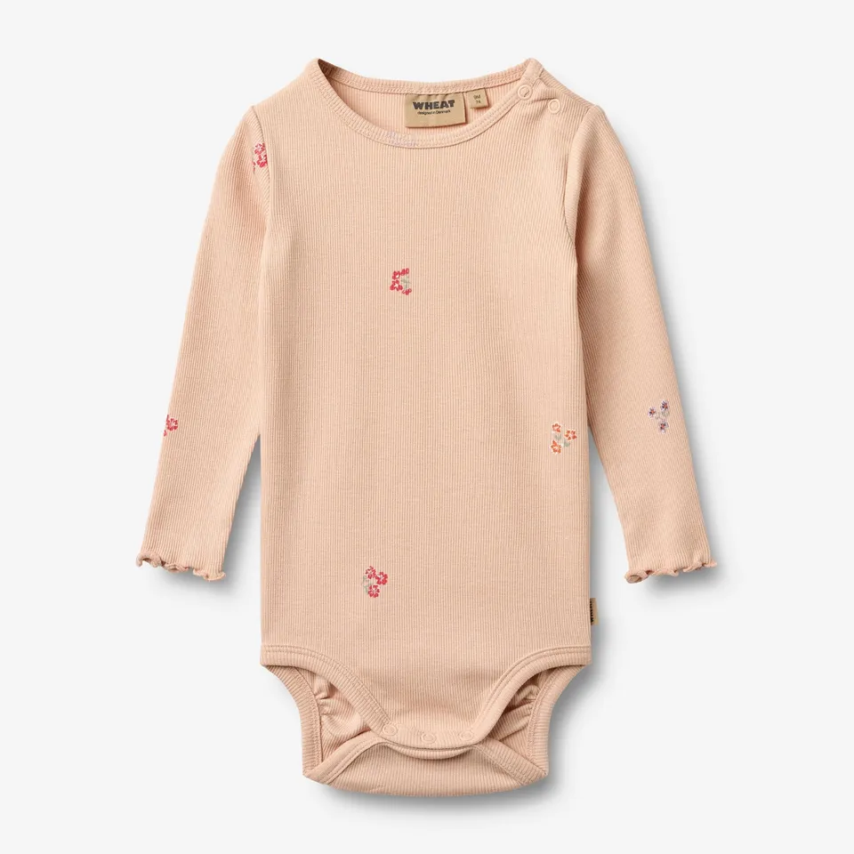 wheat-clothing-body-rie-rose-flowers-langarm-bio-m-dchen image 1