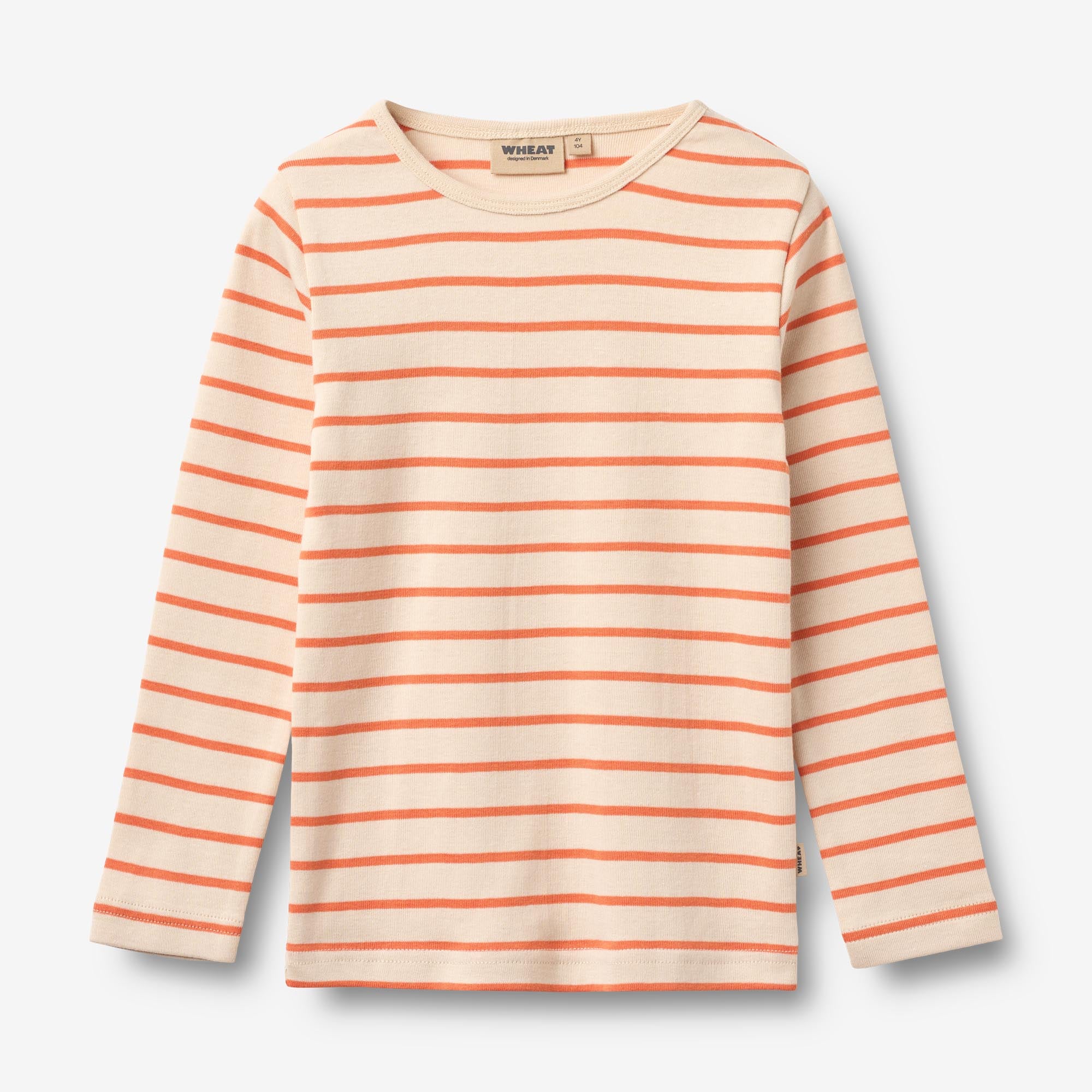 wheat-stig-langarmshirt-orange-stripe-bio-baumwolle image 1