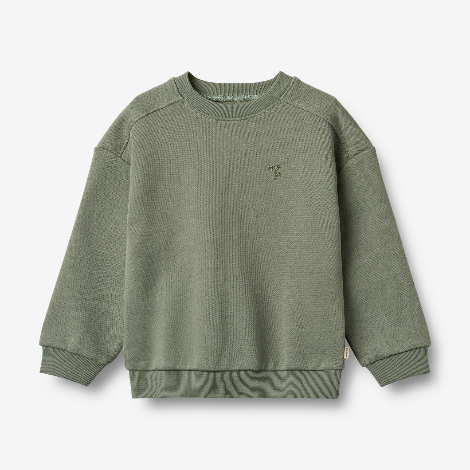 wheat-willi-sweatshirt-dusty-green-bio-baumwolle-unisex image 1