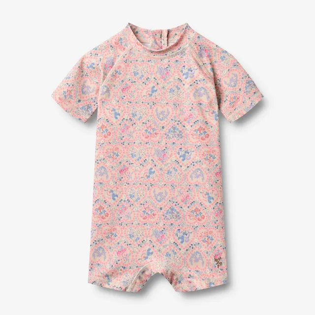 wheat-clothing-cas-badeanzug-pink-heart-flowers-uv40 image 1