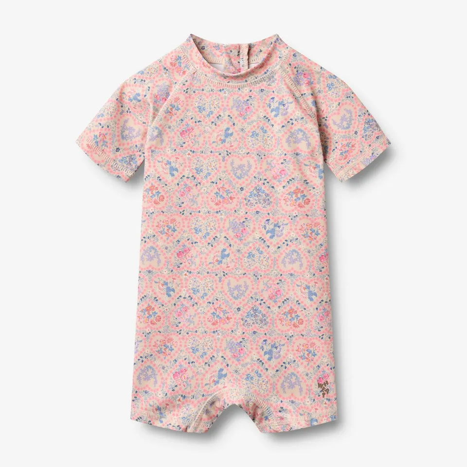 wheat-clothing-cas-badeanzug-pink-heart-flowers-uv40 image 1