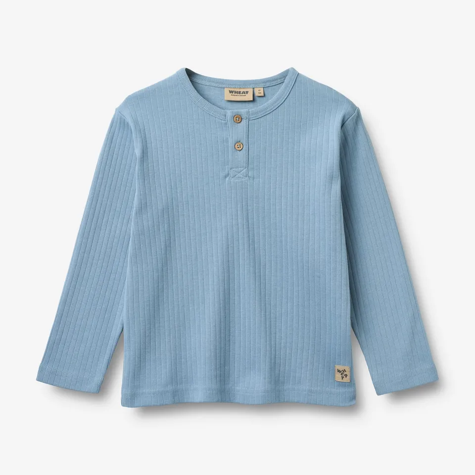 wheat-morris-t-shirt-faded-denim-jungen-langarm-bio image 1