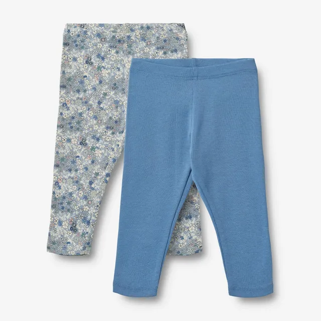 wheat-jules-2-leggings-blue-summer-flowers-bio-2er-pack image 1