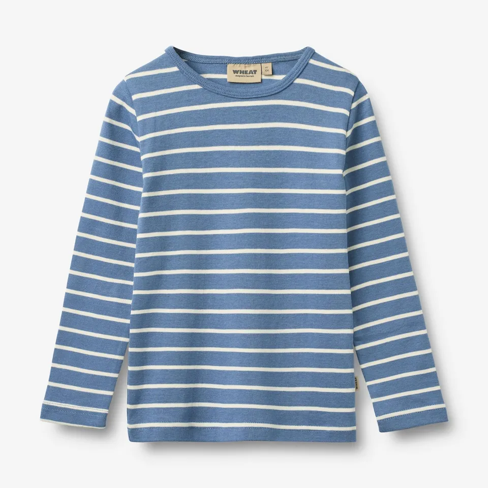 wheat-stig-langarmshirt-blue-stripe-bio-baumwolle-junge image 1