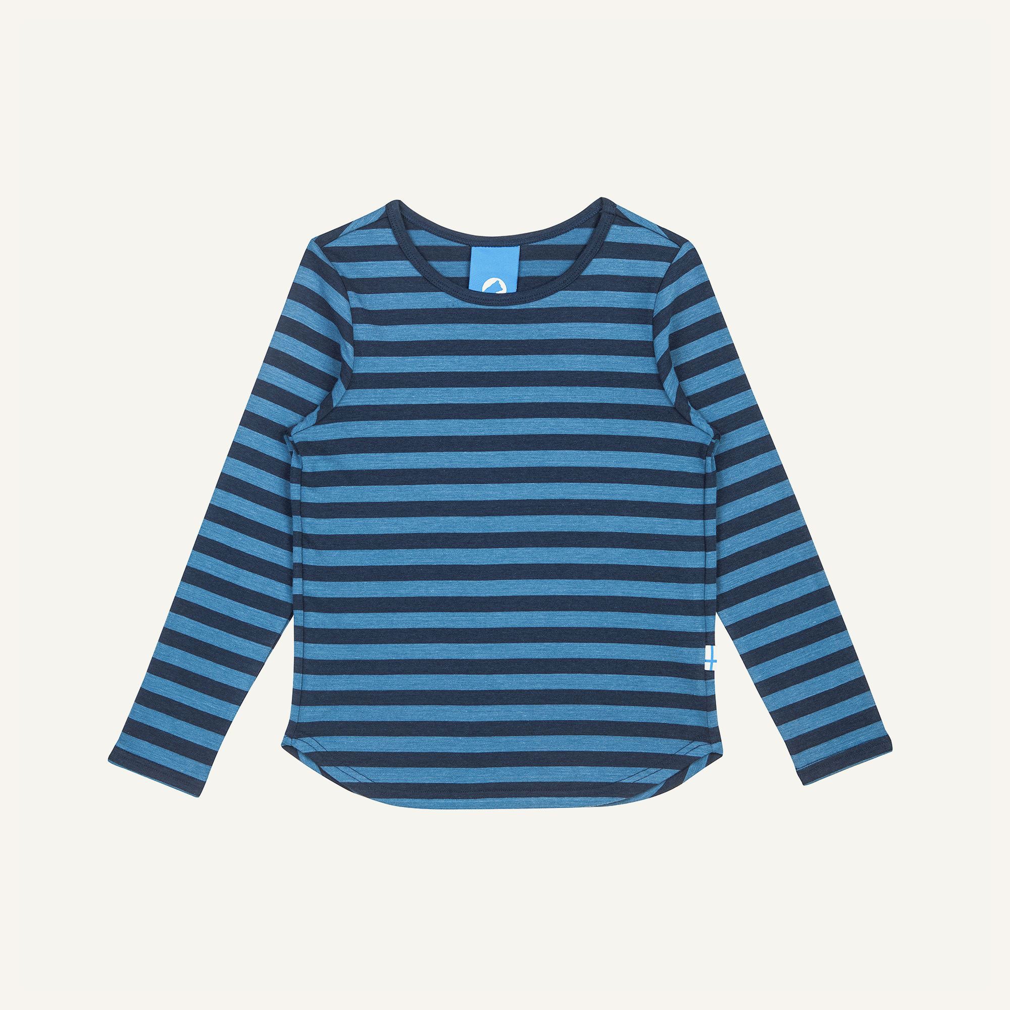 finkid-husky-merisilli-kinder-longsleeve-nautic-pebble-80-90-bambus image 1
