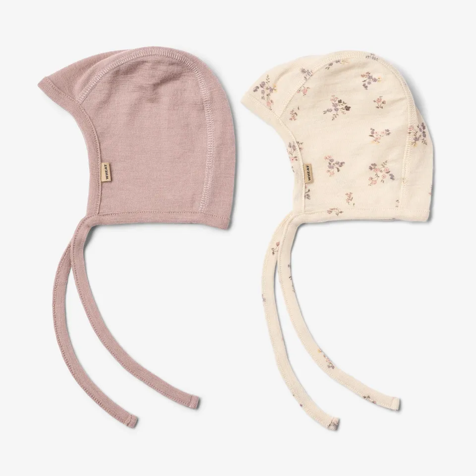 wheat-billie-woll-bonnet-eggshell-flowers-merino image 1