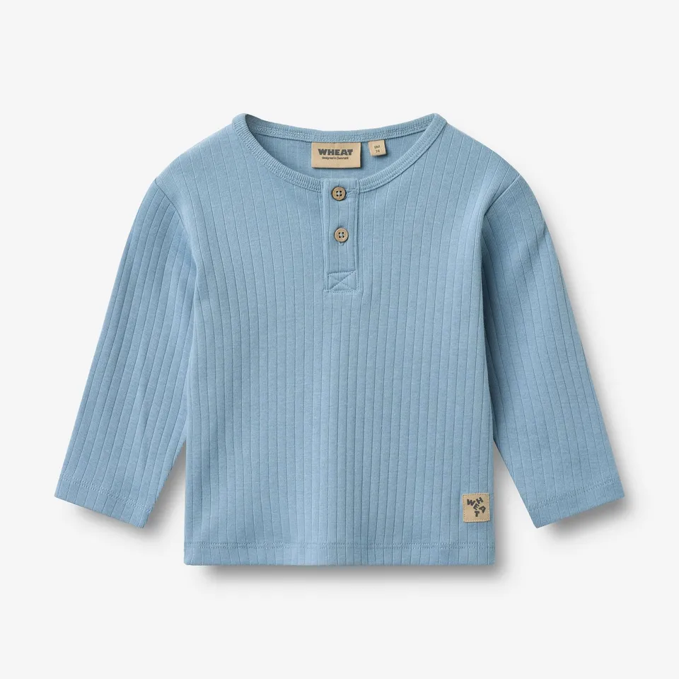 wheat-morris-shirt-langarmshirt-faded-denim-baby image 1