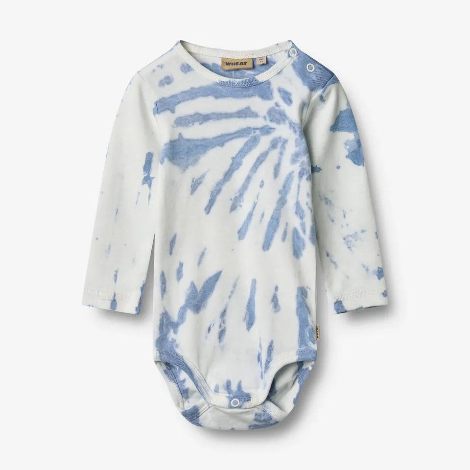 wheat-freddie-babybody-blue-tie-dye-bio-baumwolle image 1