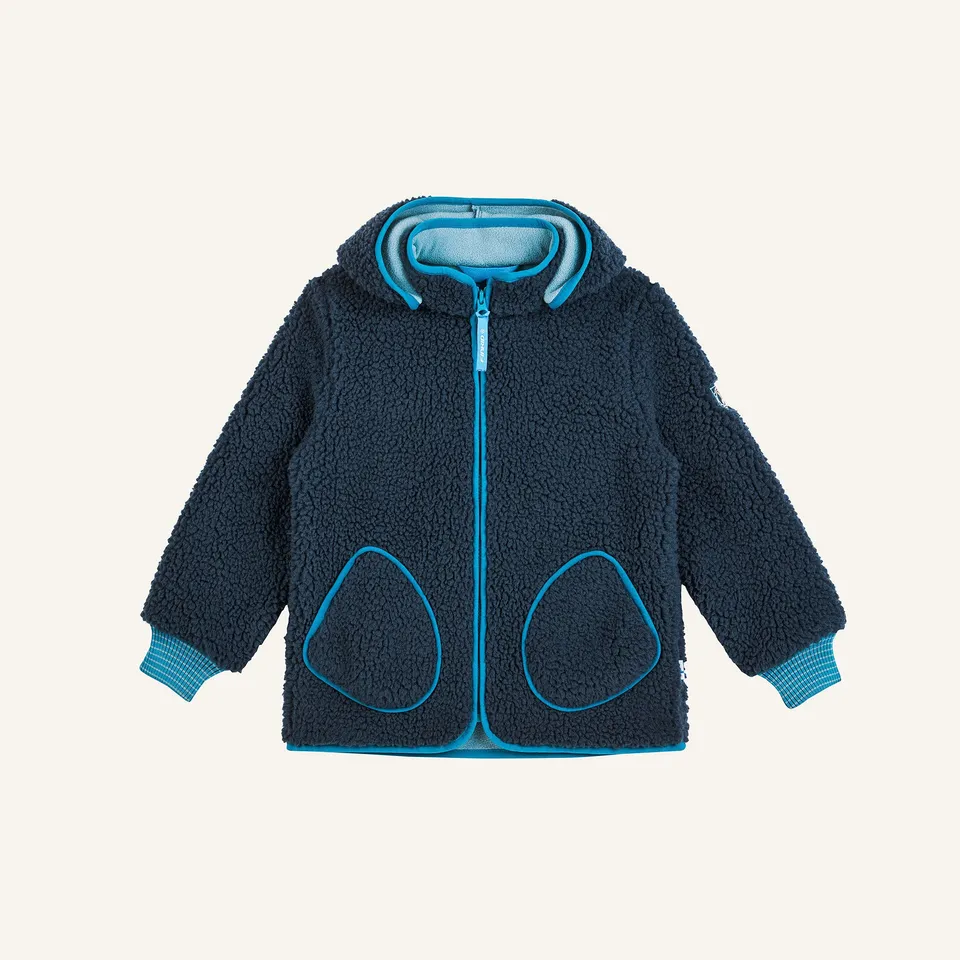 finkid-tonttu-nalle-teddy-fleecejacke-toffee-cabernet-80-90 image 1