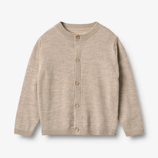 wheat-nico-strickjacke-warm-sand-merinowolle image 1
