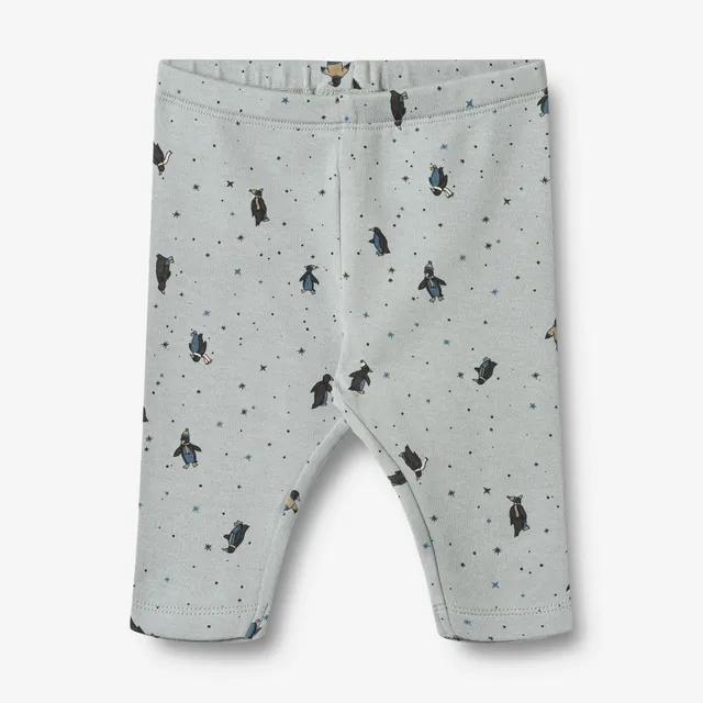wheat-silas-legging-baby-soft-rain-penguins-bio-jersey image 1