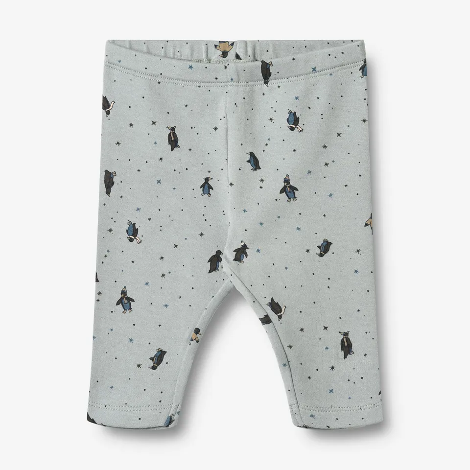 wheat-silas-legging-baby-soft-rain-penguins-bio-jersey image 1