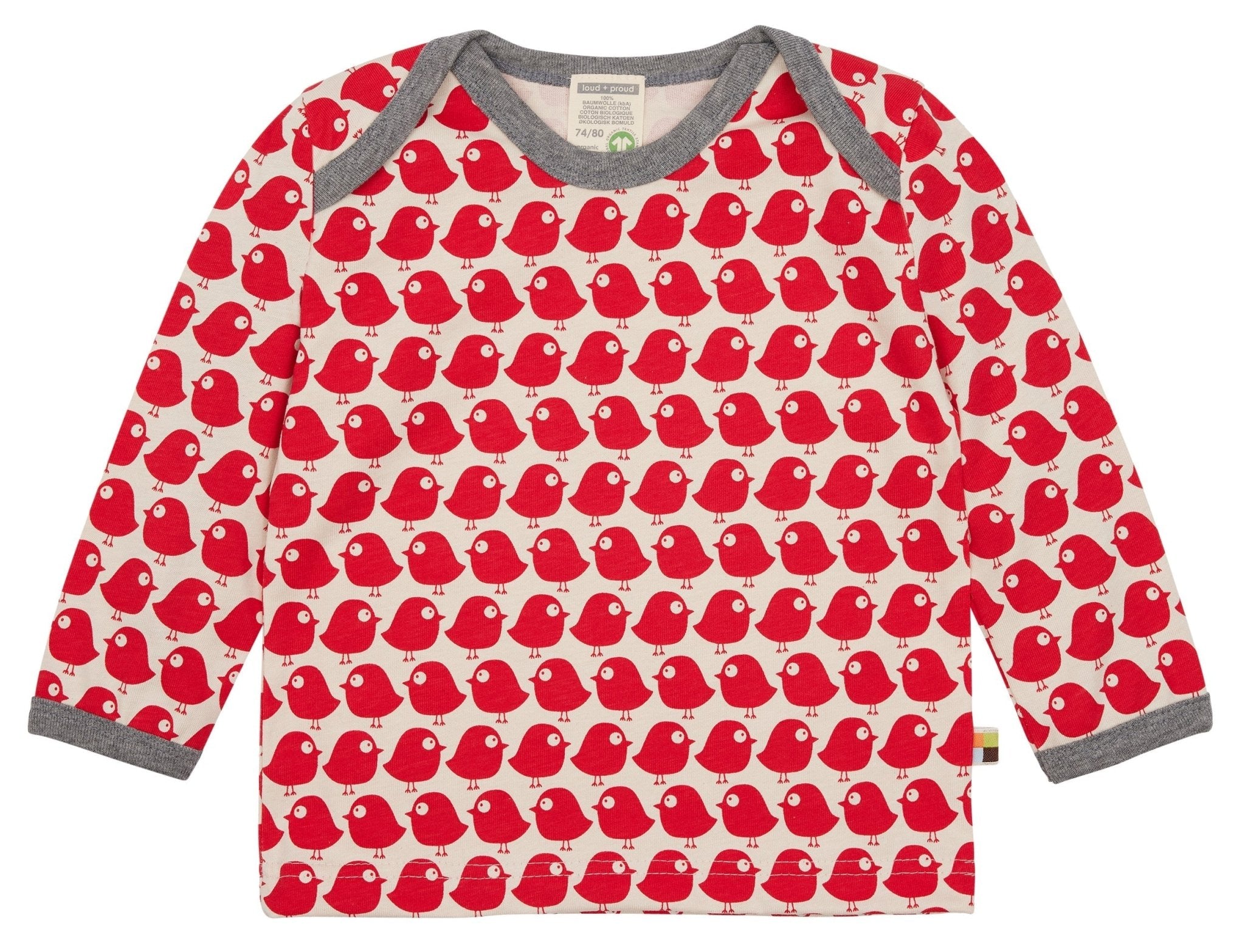 loud-proud-classics-shirt-langarm-v-gel-bio-tomato-86-92 image 1