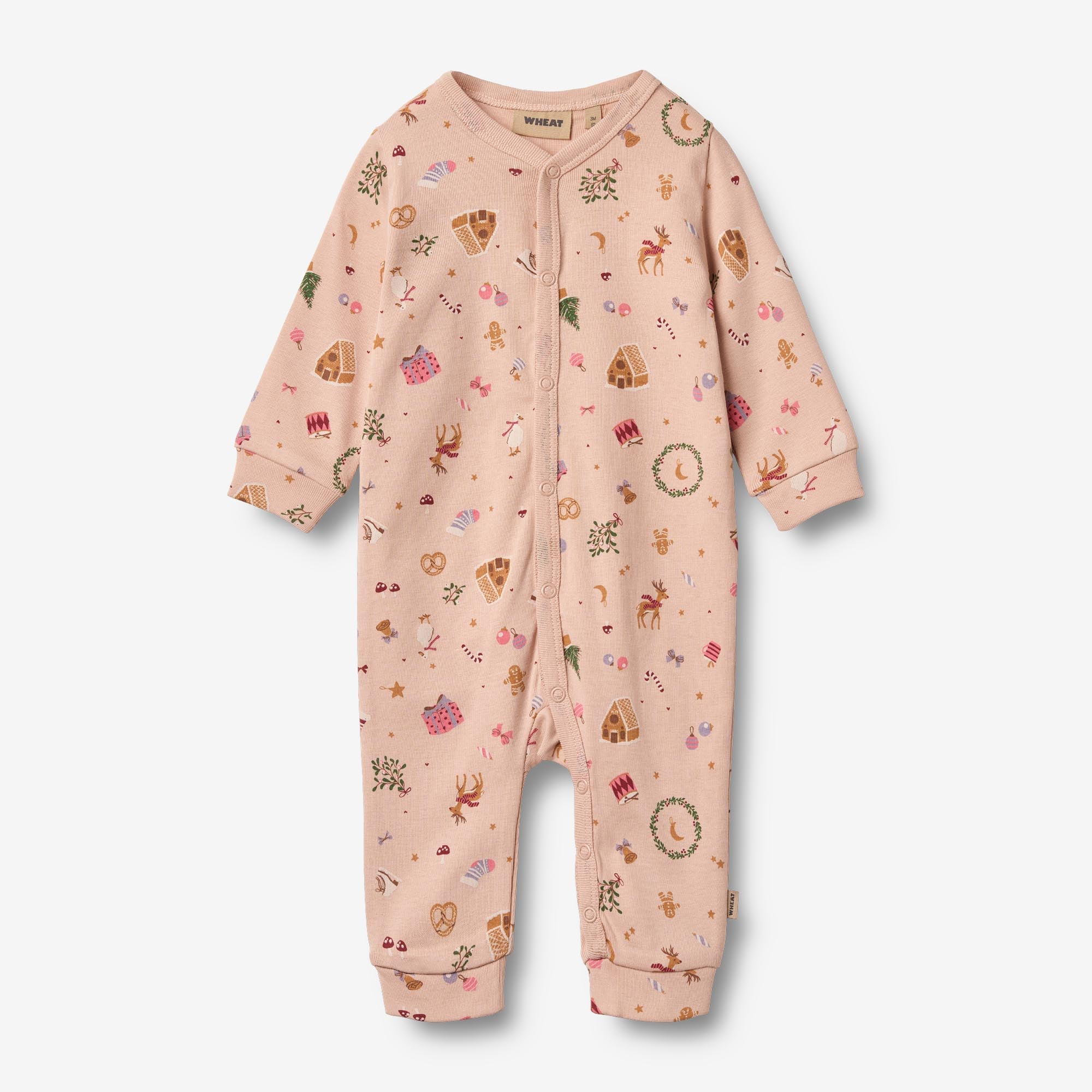 wheat-nikola-sleepsuit-rose-dust-holiday-strampler-bio image 1
